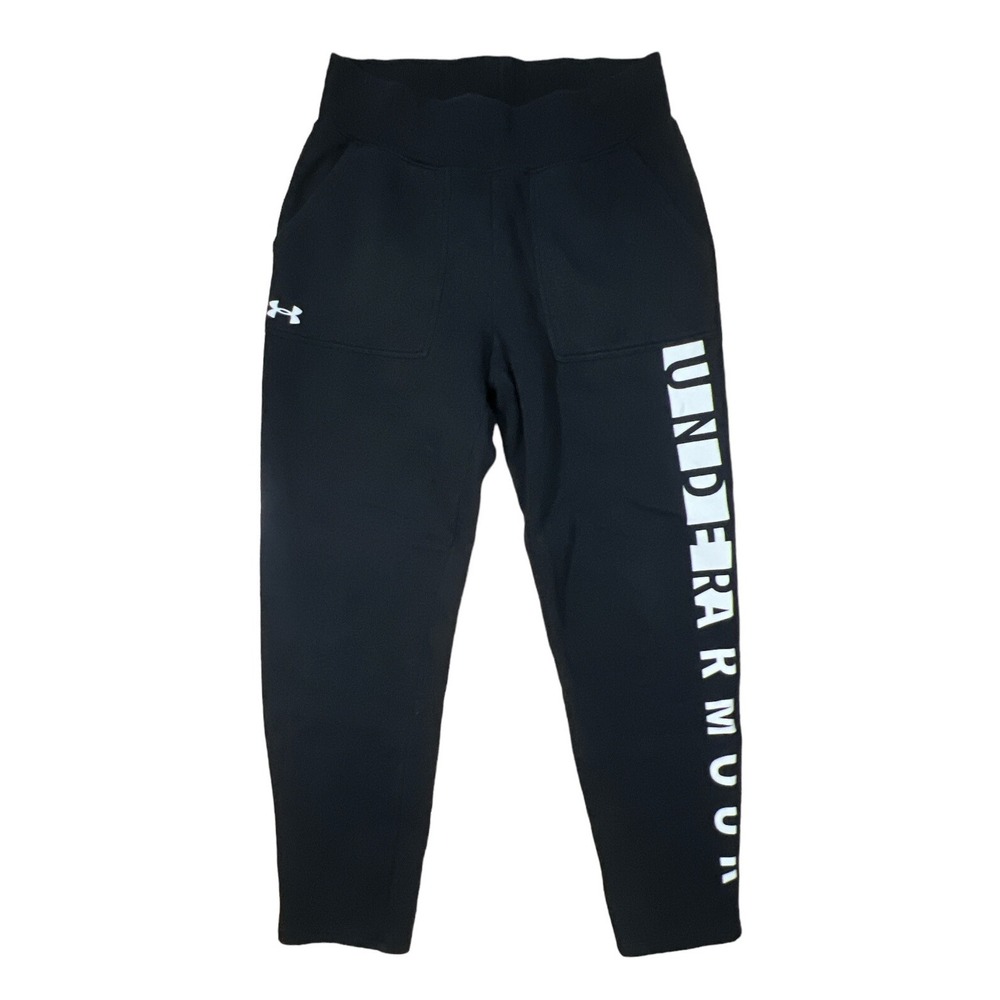 Under Armour RIVAL FLEECE JOGGERS WOMENS SMALL Fitness Workout Black